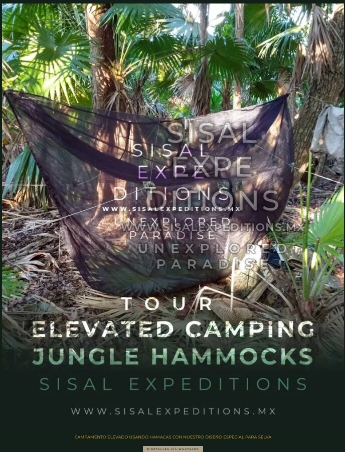 Campamento Elevado con Hamacas
